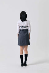 ASTRAL BUCKLE MINI DRESS / CHARCOAL