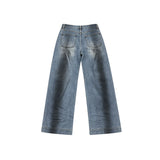Nude Crystal Hotfix Brushed Denim