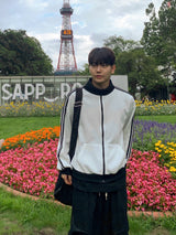 セレブワッフルハイネックジップアップ