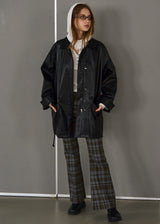 LEATHER STRING HALF COAT
