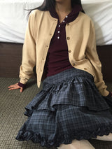 Gotham Check Frill Skirt (2color)
