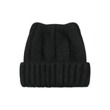 MISTY LEATHER PATCH CAT BEANIE
