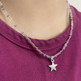 khaki point star necklace