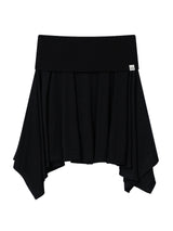 ソフトコントラスト フレアスカート(BLACK)