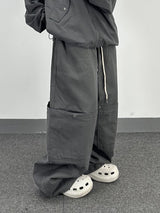 フォールドダブルニーコットンパンツ