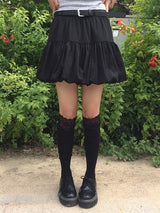 Fodin Balloon Belt Mini Skirt