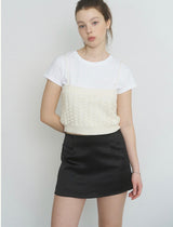 Silky Skirt Pants [black]