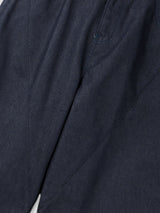 Non-fade diagonal raw denim pants