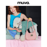 muva.ジェニュインレザー ニッチ デザイナー アームピット バッグ バゲット バッグ