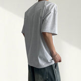 PEACE SUPIMA incision plain boxy fit short sleeve shirt