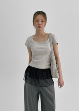 [MADE] Melto Pigment Ribbed Short Sleeve T-shirt