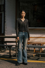 (W) CROPPED KNIT CARDIGAN