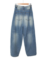 destroyed balloon denim pants