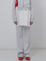 KIRSH PLAIN SEMI WIDE PANTS - GRAY