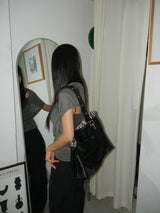 Reversible Eyelet Pattern Two-Way Shoulder Bag