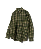 87-STAN092 ビンテージフォレストオーバーフィット長袖タータンチェックシャツ