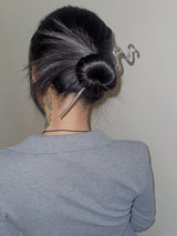 Kitsch cubic snake ornamental hairpin_2
