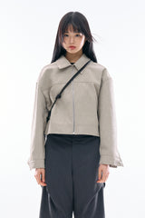 Boyle minimal leather jacket
