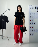 [UPDRAFT]NYLON POCKET COTTON T-SHIRT BLACK