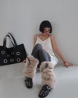 Strap fur leg warmer
