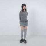 Frilling knit cardigan 003