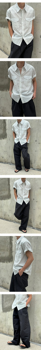 [Unisex] Nylon two tuck rope banding pants(3color)