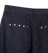 Foreign studded herringbone pants