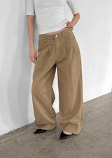[MADE] Miu Two-Tuck Wide Cotton Pants