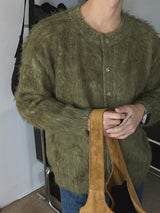 Pleddy Angora Shaggy Cardigan (3color)