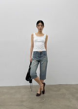 [MADE] Lunel Snap Ribbed Sleeveless Top