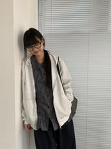 [unisex] オキア ツーウェイ フード ジップアップ