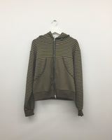 メルティングストライプフードジップアップ(3color)