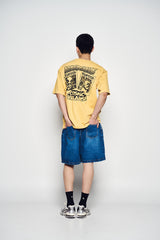 25SS ワイドベーシックデニムショートパンツ ブルー