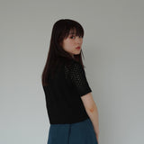 メッシュニットカーディガン