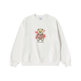 25FW WOMAN AC BEAR HEART SWEATSHIRT CREAM