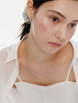 26SS★ Precise Silver (C) Double Rope Chain Necklace