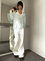 Fold West Cotton Semi-Cargo Bootcut Pants 4color