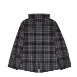  REGION MOTORS CLUB FAKE FUR CHECK DUFFLE COAT