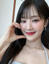 [(G)I-DLE Minnie, Jung Yonghwa Worn] Glam Interlock Stone Setting 925 Silver Necklace N037-01H