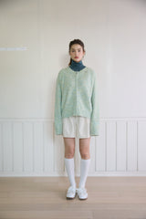 FUZZY MARLED KNIT ZIP UP (3 COLORS)