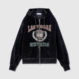 No.0931 LVN velvet hood ZIP-UP (3color)