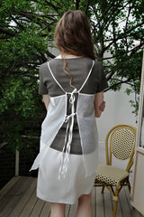 Sheer layered slip, White