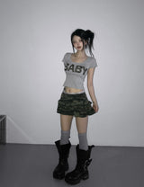 hollyhock camo baby top (5 color)