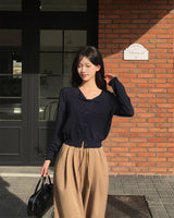 [MADE] Square wide rubber waist long pants