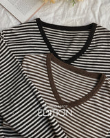 【MADE】Striped V-neck Knit