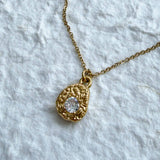 Vintage Gold Motif Pendant Necklace