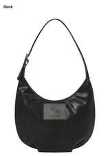 CEDAR SOFT LEATHER HALF-MOON HOBO BAG (3COLOR)