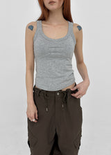 [MADE] Herif Square U-Neck Sleeveless Top (Built-in Cap)