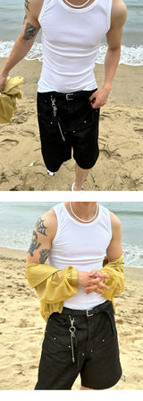 [MUSCLE FIT] Golgi basic fitting sleeveless