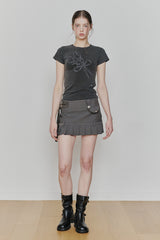 FRAGILE GRAPHIC TEE charcoal